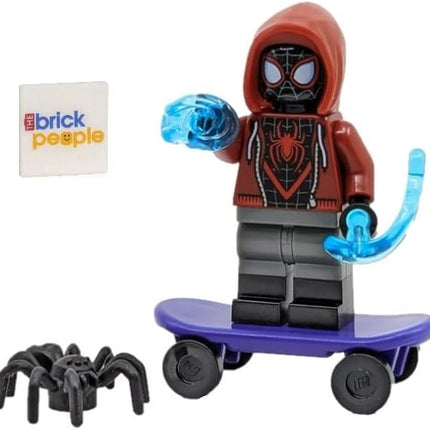 LEGO Superheroes Spider-Man: Miles Morales Minifigure with Skateboard and Web Blasts