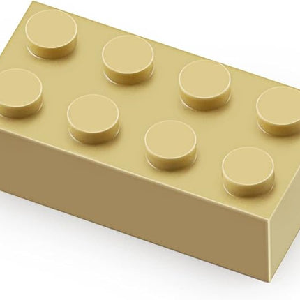 Feleph 2x4 Bricks Tan 320 Pieces Parts Khaki Classic Building kit Creative Play Set Basic Blocks Toy Accessories Compatible with 3001 Major Brands (Tan)