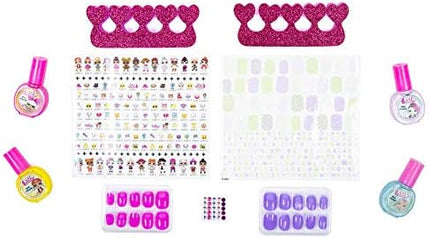 Horizon Group USA L.O.L. Surprise Color Change Nail Art, Includes 2 Sets of Adhesive Nails,3 Nail Polishes,1 Nail Decal Sheet,Water Transfer Tattoo Sheet,Nail Gems,Toe Separators + Instructions