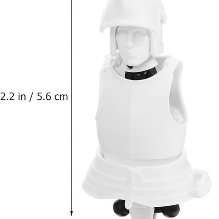 Toyvian 1set Articulated Medieval Knight Action Figure Accessories Poseable Robot Toy for Creative Play Includes Dual Helmets and Hand Styles Desktop Ornament and Shelf Decoration