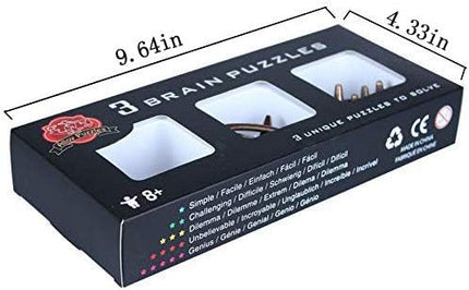 Brain Teaser Puzzle for Adults Puzzles Metal Hole Lock Adult Educational Toy Jigsaw IQ Puzzle (Ferrous)