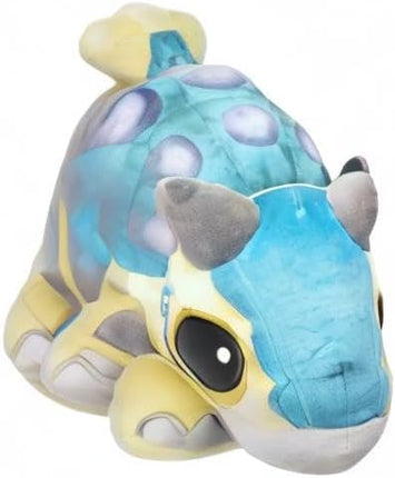 Mattel Jurassic World: Camp Cretaceous Plush Baby Dinosaur Bumpy with Sound, 15-inch Floppy Soft Toy Ankylosaurus with Weighted Feet