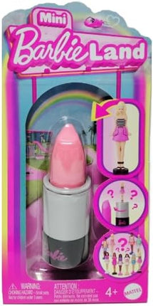 Barbie Mini BarbieLand Fashionistas Dolls, 1.5-inch Dolls in Lipstick Tube, Surprise Reveal (Styles May Vary) - Pack of 4