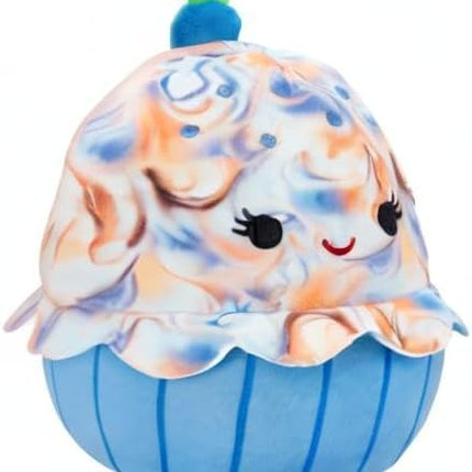 Squishmallows Original 8-Inch Maudi Marbled Blueberry Cupcake with Blue Wrapper - Official Jazwares Plush