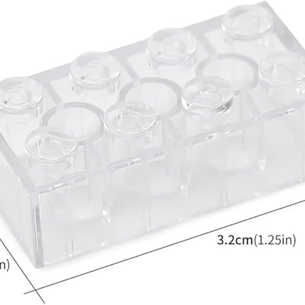 Feleph 100pcs 2x4 Bricks Transparent Pieces Clear Parts Classic Building Kit Creative Play Set Blocks Toy Basic Accessories Compatible with 3001 Major Brands