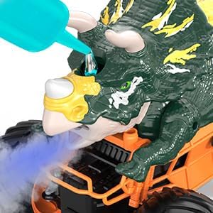 Bennol Remote Control Dinosaur Car for Boys Kids, 2.4Ghz RC Triceratops Truck Toy for Toddlers, Electric Hobby RC Car Toys with Light & Sound Spray for 3 4 5 6 7 8 Year olds Kids Boys Girls