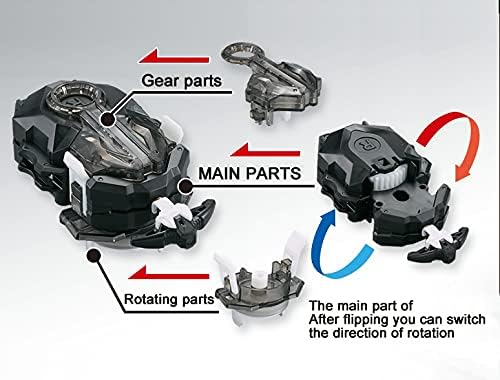 MUSTYBELT Battling Top Burst Gyro Toy Set Toy Gift for Children Boys Ages 6 8 10 12+ Combat Battling Game 12 Burst Spinning Tops 2 Two Way Launchers Grip Starter (BOZE-B8)