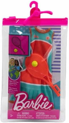 Barbie Clothes - Career Outfits for Ken Doll, Tennis Player Uniform with Ball and Racket, Multi