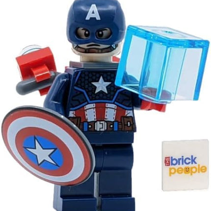 LEGO Superheroes: Captain America Minifig with Jetpack, Tesseract, Mjolnir and Blue Cape