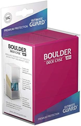 Ultimate Guard Boulder 80+ Classic, Deck Case for 80 Double-Sleeved TCG Cards, Rhodonite, Secure & Durable Storage for Trading Card Games, Soft-Touch Finish