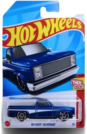 Hot Wheels 83 Chevy Silverado, Blue, Then and Now 9/10