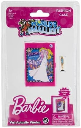 Worlds Smallest Barbie Fashion Case, Miniature, Includes 1 case and 2 Micro Figures, Styles Selected at Random