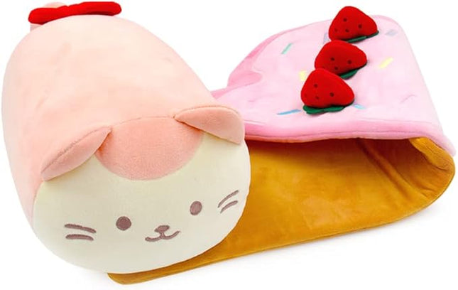 Anirollz Kittiroll Plush in Roll Cake Outfitz (12") – Kawaii Medium Stuffed Animal with Removable Costume – Cute Squishy Plush Toy Gift for Girls & Collectors