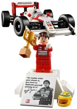 LEGO Icons McLaren MP4/4 & Ayrton Senna Minifigure Model Car Kit - Buildable F1 McLaren Set for Adults, Ages 18+ - Gift for Birthdays - 10330