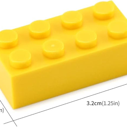 320 Pieces 2x4 Yellow Bricks Building Blocks Creative Play Set Classic Basic Parts Toy Accessories Combine with 3001 Major Brick Brands (Yellow)