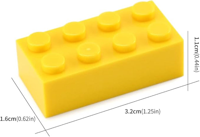 320 Pieces 2x4 Yellow Bricks Building Blocks Creative Play Set Classic Basic Parts Toy Accessories Combine with 3001 Major Brick Brands (Yellow)