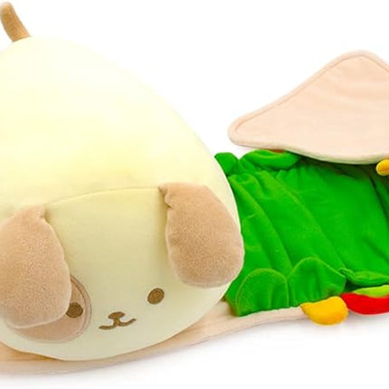 Anirollz Puppiroll Plush in Burrito Outfitz (12") – Kawaii Medium Stuffed Animal with Removable Costume – Cute Squishy Plush Toy Gift for Girls & Collectors