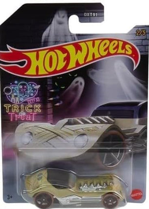 Hot Wheels Mattel 2022 Halloween Die‑Cast 5‑Vehicle Collector’s Set, Haunted Graphics & Glow Effects, 1:64 Scale, DXT91-956E, Ages 3+