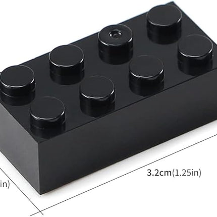Feleph 320 Pieces 2x4 Black Bricks Classic Building Creative Play Blocks Set Parts Toy Accessories Compatible with 3001 Major Brick Brands (Black)