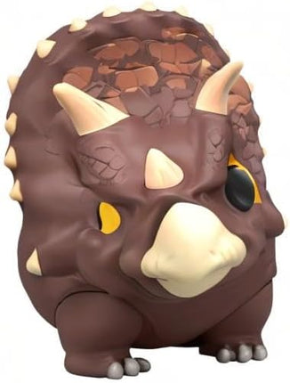 Mattel Jurassic World Bite Club Dinosaur Action Figure & Accessory, Triceratops Chubby-Stylized Toy Collectible