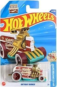 Hot Wheels Birthday Burner, Treasure Hunt, Celebration Racers 5/10, 143/250, 1:64 Scale Diecast Car