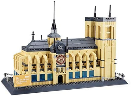 Notre-Dame Cathedral Building Block Set (1382 Pieces) Paris's Notre Dame Cathedral Famous Landmark Series - Architecture Model for Kids and Adults