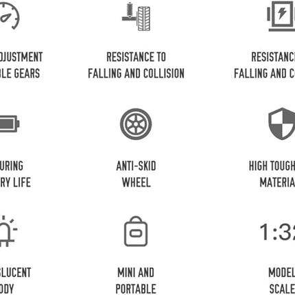 RC Off-Road Vehicle Model, 1/32 Scale 4WD Mini Electric 2.4G Remote Control High Speed Drift Off-Road, Mini Racing Drift Car for Adults