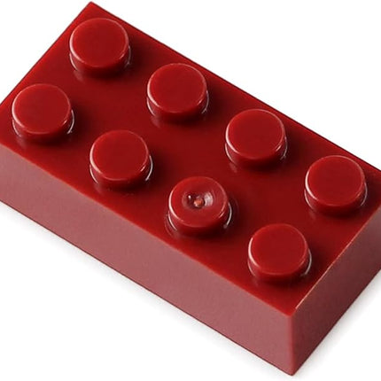 Feleph 100pcs 2x4 Bricks Dark Red Pieces Parts Classic Building kit Creative Play Set Basic Blocks Toy Accessories Compatible with 3001 Major Brands