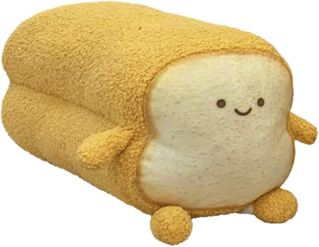 DENTRUN Toast Plush Pillow, Stuffed Bread Shape, Soft Food Plushie for Kids & Adults, 15"
