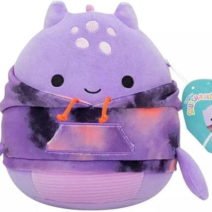 Squishmallows 2025 Original 8-Inch Hoodie Animal Squad Plush - Collectible Soft & Squishy Mini Stuffed Animal Toy - Add to Your Squad - Gift for Kids, Girls & Boys (Shon Monster)