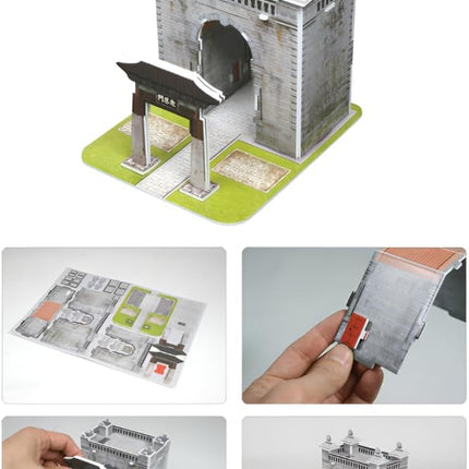 3D Puzzle Set of Korean Cultural Heritage - Easy Assembly, No Tools Needed - Decorative Models of Korean Landmarks (Set 3)