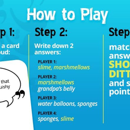 Inspiration Play Double Ditto - a Hilarious Award-Winning Family Party Game for 4-20 Players (Ages 8 and up)