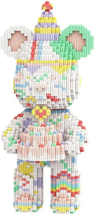 DAHONPA Animal Birthday Bear Micro Building Blocks Set (3680 Pieces) Gift for Adults and Kids