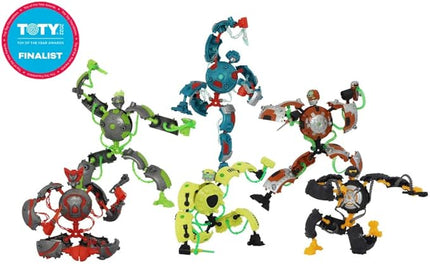 Giga Bots - FRAGBOT | Energy Core Transforms Into 13 Inch Action Figure | Combat Specialist | Unique Toy Combat Attachments and Skills | Includes 33 Buildable Pieces