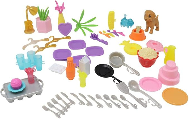 Replacement Parts for Barbie Doll Dreamhouse Doll House Playset HMX10 - Replacement Kitchen and Bathroom Supplies