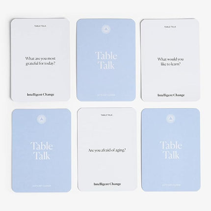 Intelligent Change Get Closer: Table Talk Conversation Cards, Dinner Party Conversation Starters, Fun Talking Card Game Friends, Family, & Couples, Icebreaker Game 52 Question Cards
