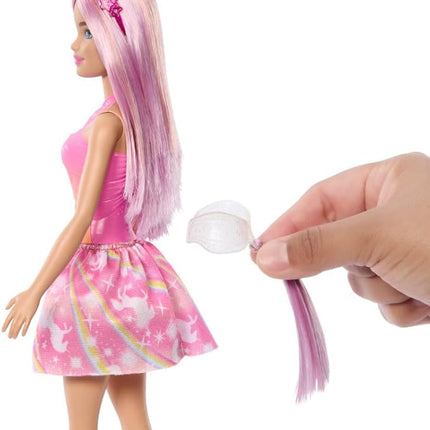 Barbie Unicorn Doll with Pink Fantasy Hair, Colorful Outfit & Unicorn-Themed Accessories