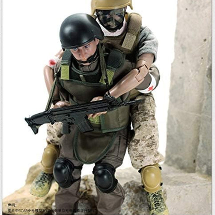 7Buy 12in Action Figures Toy 1:6 Stand Bendable Soldier Model Toy (Medic)