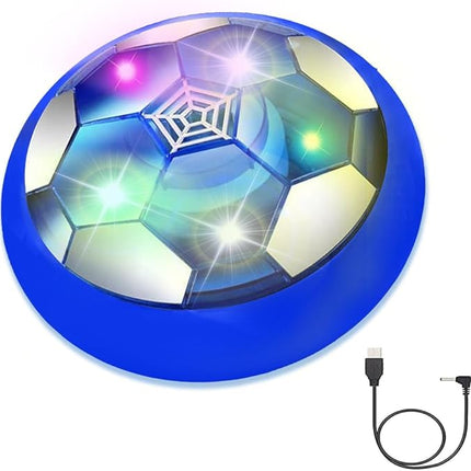 JRD&BS WINL Football Toys for Kids Light Up LED Hover Soccer Ball Toys for Boys Gifts Indoor Game Indoor Football Air Soccer Floating Ball Training Ball Playing Football for Children Gifts Blue