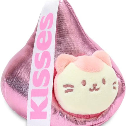Anirollz Stuffed Animal Plush Toy - Official Hershey Kisses Chocolate Toy Blanket Outfitz Doll | Soft, Squishy, Warm, Cute, Comfort, Safe | Pillow with Kitty - Valentine's Day Gift 4" Kittiroll