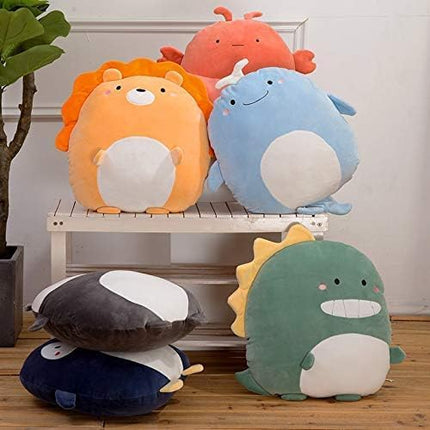 Soft Flat Dinosaur Plush Hugging Pillow Cute Green Dinosaur Stuffed Animal Dino Plushies Toys Kids Dino Anime Cushion for Birthday, Valentine's Day, Christmas...12 Inch