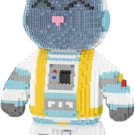 NeoLeo Animal Graffiti Bear Building Block Set, 18 Inch Tall, 7977 Pieces, Collector Series