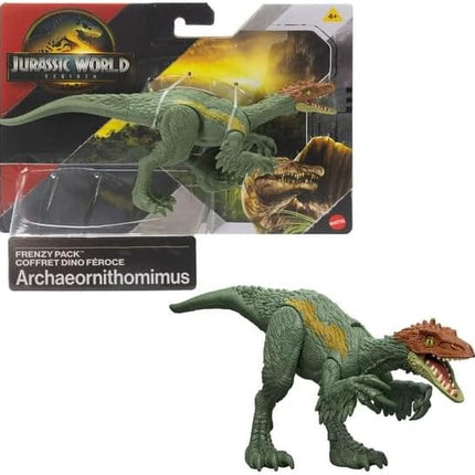 Jurassic World Rebirth Frenzy Pack Archaeornithomimus Dinosaur Figure, Authentic Toy, Digital Play
