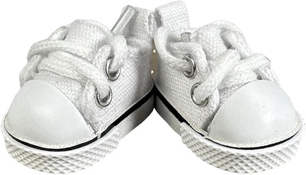 3pcs Doll Accessories Set Included Mini Glasses, Shoulder Bag and Canvas Shoes, Dress Up Accessories Replacement for 17cm Doll, Mini Costume Supplies for 6.7in Figures (Set of White)