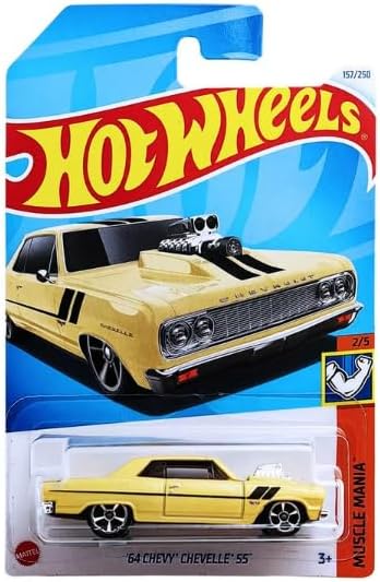 Hot Wheels 1:64 Scale Yellow 1964 Chevrolet Chevelle SS Muscle Car Die-Cast Car, Kids (3+), Collectors, Unisex