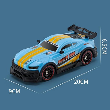 Color-Changing Remote Control Car with Dual Control, 6-Channel 2.4GHz RC Drift Cars with Lights, 2 Tire Sets & 4 Cones, High Speed Racing Toy for Boys, Birthday Gifts for Kids (A: Blue-Purple)
