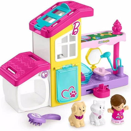 Fisher-Price Little People Barbie Toddler Toy Play and Care Pet Spa Playset with Music & Sounds for Pretend Play Kids Ages 18+ Months