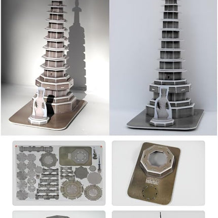 3D Puzzle Set of Korean Cultural Heritage - Easy Assembly, No Tools Needed - Decorative Models of Korean Landmarks (Set 4)