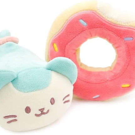 Anirollz Kittiroll Plush in Donut Ring Outfitz – Kawaii Stuffed Animal with Removable Costume – Cute Squishy Plush Toy Gift for Girls & Kids