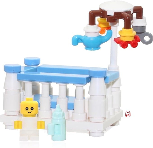 LEGO Baby MiniFigure in Boy Crib (with Spinning Mobile) Very Cute